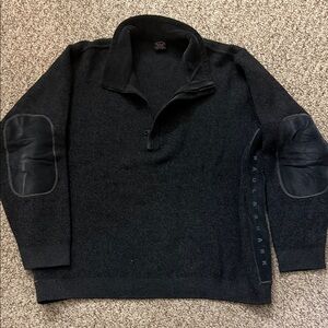 Paul & Shark Dark Charcoal Ribbed Men's Cardigan